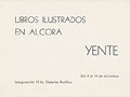 Invitación. Yente. Libros ilustrados en Alcora, Alcora, 1957