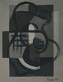 Obra de Yente en Retrospectiva abstracta, Van Riel, 1956